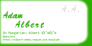 adam albert business card